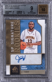2009-10 Upper Deck SP Signature Edition Rookies #R-HA James Harden Signed Rookie Card (#184/199) - BGS MINT 9/BGS 10